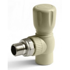 Кран шаровой с полусгоном PP-R угловой Ø25х3/4" PRO AQUA Серый (45) Кран шаровой с полусгоном PP-R угловой Ø25х3/4" PRO AQUA Серый (45)