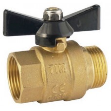 Кран шар. Ø3/4" внутр./нар. бабочка TIM (60) Кран шар. Ø3/4" внутр./нар. бабочка TIM (60)