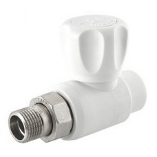 Кран шаровой с полусгоном PP-R прямой Ø20х1/2" VALTEC Белый (5/90) Кран шаровой с полусгоном PP-R прямой Ø20х1/2" VALTEC Белый (5/90)