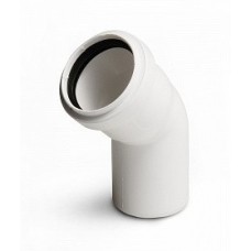 Отвод внутр. канал. Ø160*45° PRO AQUA STILTE Белый (12)