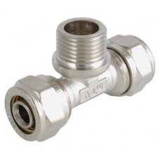 Тройник цанга наружная резьба Ø16х1/2" VALTEC (10/90) Тройник цанга наружная резьба Ø16х1/2" VALTEC (10/90)