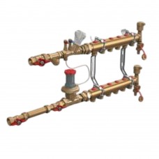 Узел коллекторный Giacomini квартирный 3/4" x 18 /4 зоны, GE550Y194