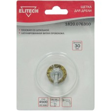 Elitech Щетка для дрели плоская 30мм 1820.076300 Elitech Щетка для дрели плоская 30мм 1820.076300