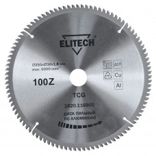 Elitech Диск пильный 255х30 100зуб алюминий 1820.116900 Elitech Диск пильный 255х30 100зуб алюминий 1820.116900